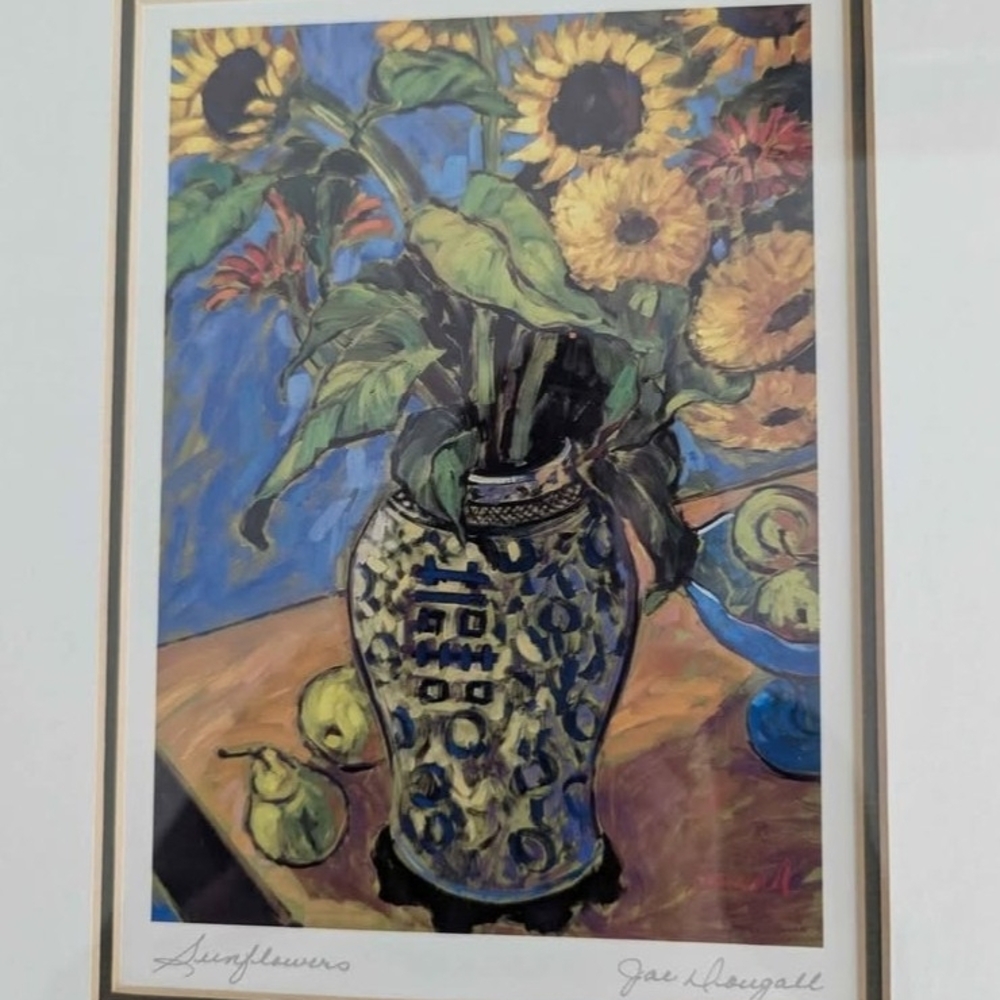 RARE SIGNED Jae Dougall "Sunflowers" Art  Card Series